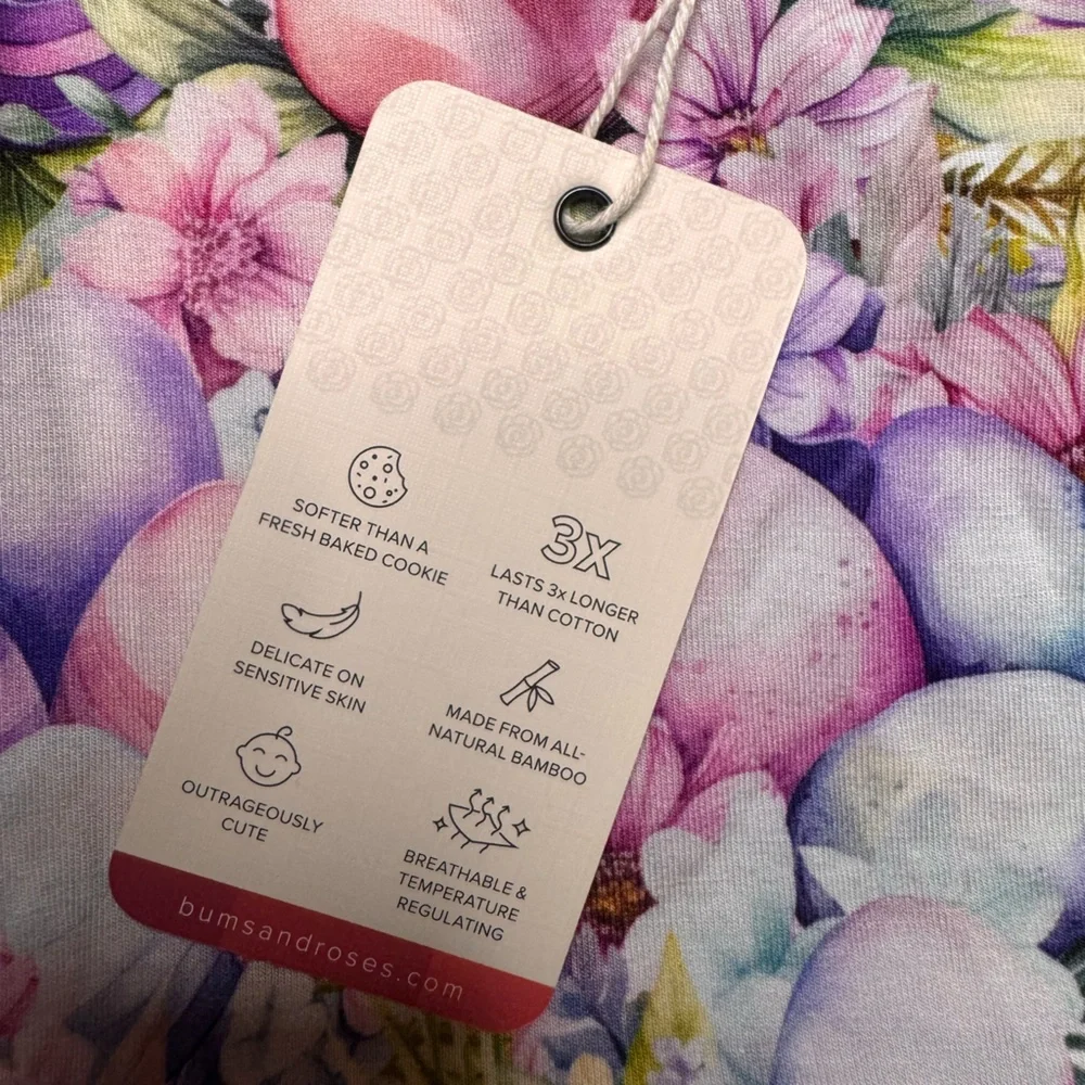 Bums & Roses Ruffle Dress So Eggstra 6-12 months bamboo Easter egg‎ twirl NEW